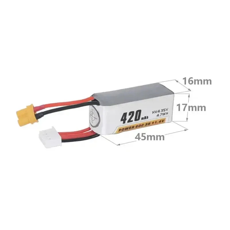 3DG Battery XT30 420mah 11.4v 60C-m416gelblaster-m416gelblaster