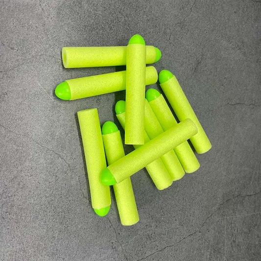 Green Dome Tip Nerf Long Foam Darts 7.2*1.28cm-m416gelblaster-m416gelblaster