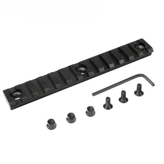 13-Slot Picatinny Weaver MLok or Keymod Metal Rail Section 5.25"