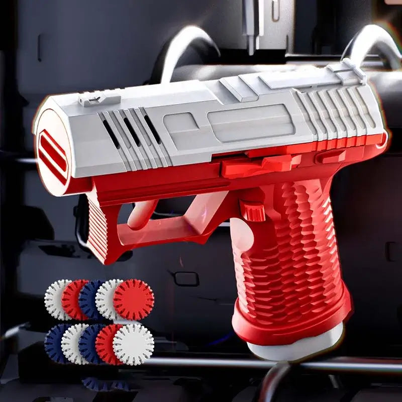 UDL 2011 Mini Blowback Semi-Auto Flying Disc Launcher-m416gelblaster-gray red-m416gelblaster