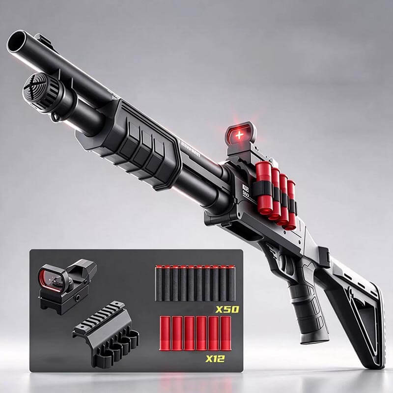 FPSS Manual Pump Action Folding Shotgun Foam Dart Blaster