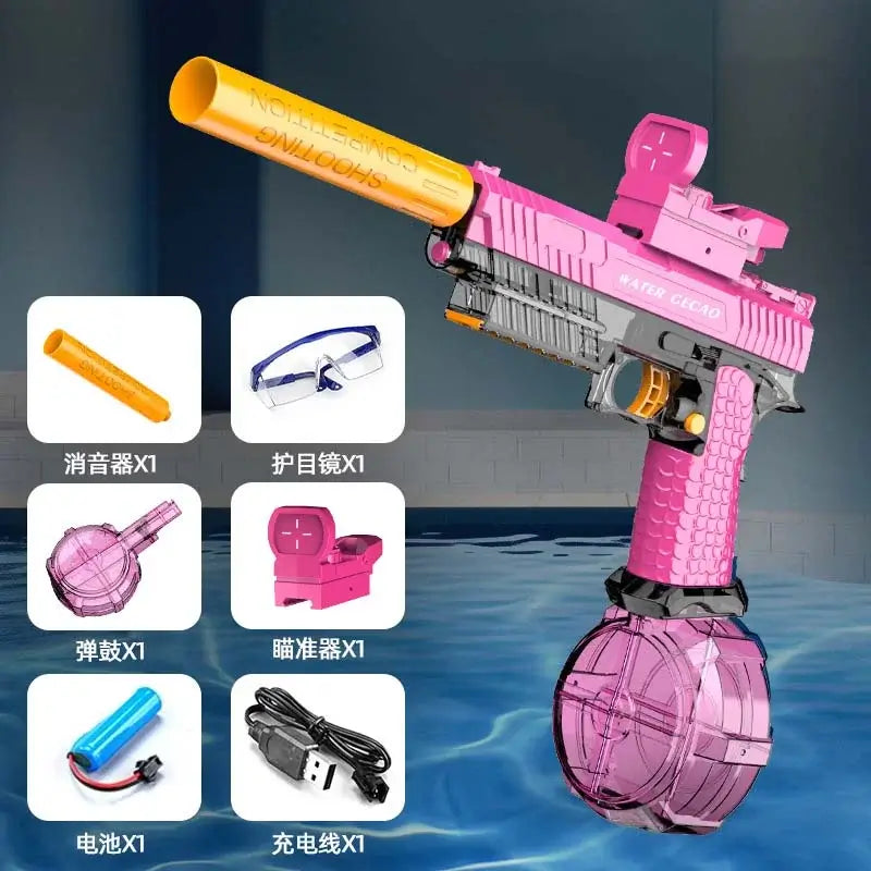 2011 Combat Master Electric Automatic Blowback Water Gun-m416gelblaster-pink-m416gelblaster