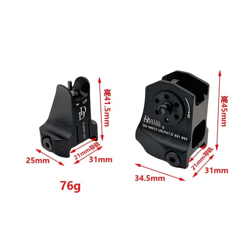 DD Fixed Metal Front Rear Sights Combo-m416gelblaster-m416gelblaster