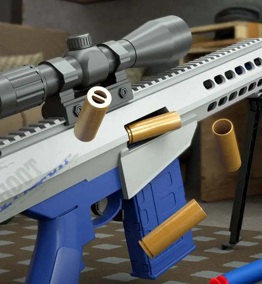 LuoChen Manual Shell Eject Mag-Fed Barrett Foam Dart Gun-m416gelblaster-m416gelblaster