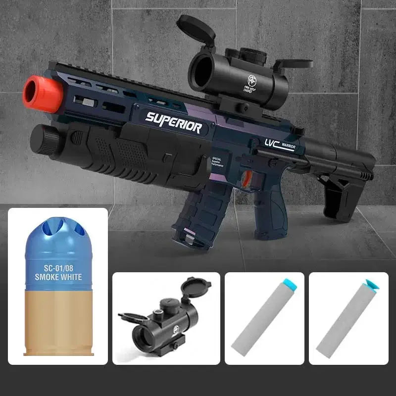 POX Manual Grenade Launcher Rifle Foam Dart Blaster-m416gelblaster-blue-m416gelblaster
