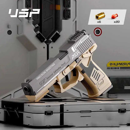 USP Semi-Auto Shell Ejecting Blaster Soft Bullet Toy Gun-m416gelblaster-tan-m416gelblaster