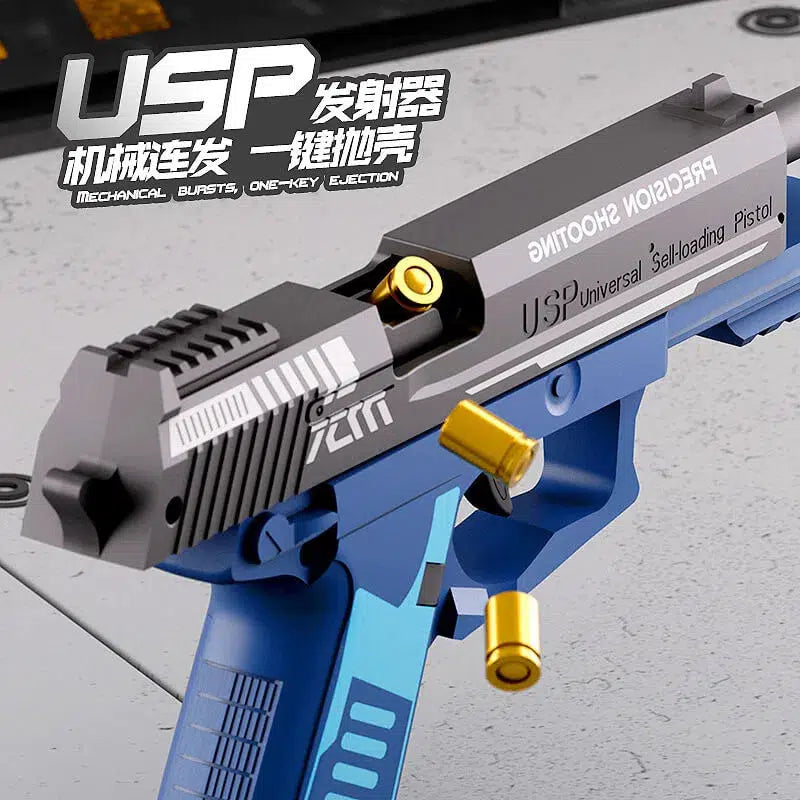 USP Semi-Auto Shell Ejecting Blaster Soft Bullet Toy Gun-m416gelblaster-m416gelblaster