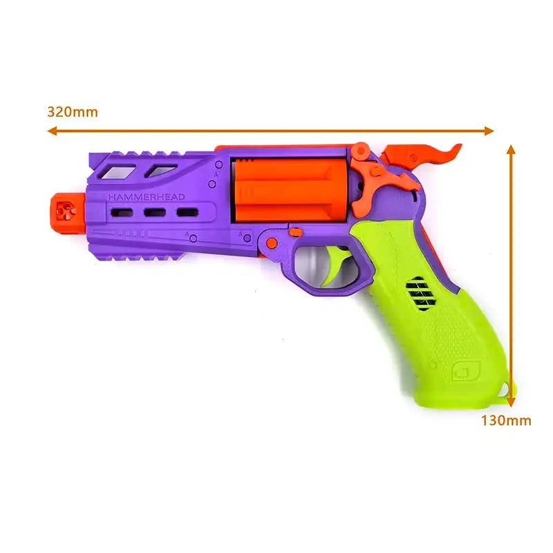 Hammerhead Hammer Prime Break Open 3D Print Revolver Blaster