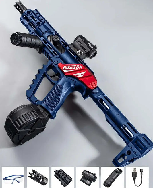 Handi MK17 Electric Drum-Fed Carbon Fiber Gel Blaster-m416gelblaster-black red-m416gelblaster