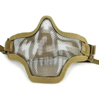 Skirmish Equipment Strike Steel Half Face Tactical Mask-玩具/游戏-m416gelblaster-Tan-m416gelblaster
