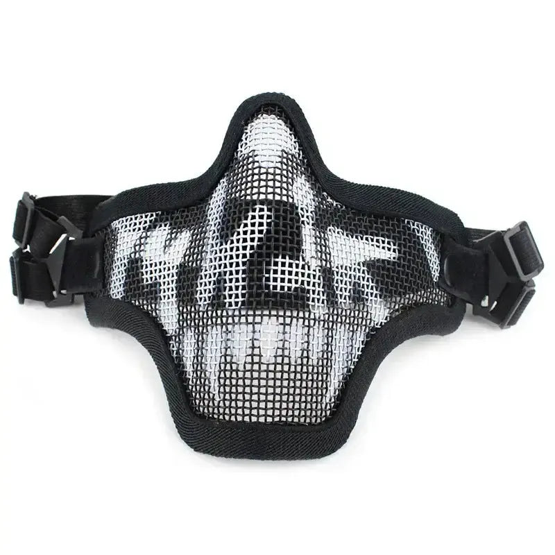 Skirmish Equipment Strike Steel Half Face Tactical Mask-玩具/游戏-m416gelblaster-Black-m416gelblaster