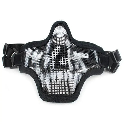 Skirmish Equipment Strike Steel Half Face Tactical Mask-玩具/游戏-m416gelblaster-Black-m416gelblaster