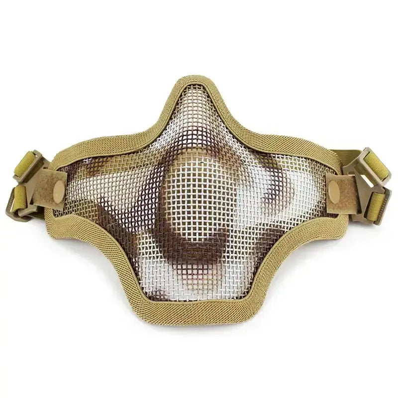 Skirmish Equipment Strike Steel Half Face Tactical Mask-玩具/游戏-m416gelblaster-desert-m416gelblaster