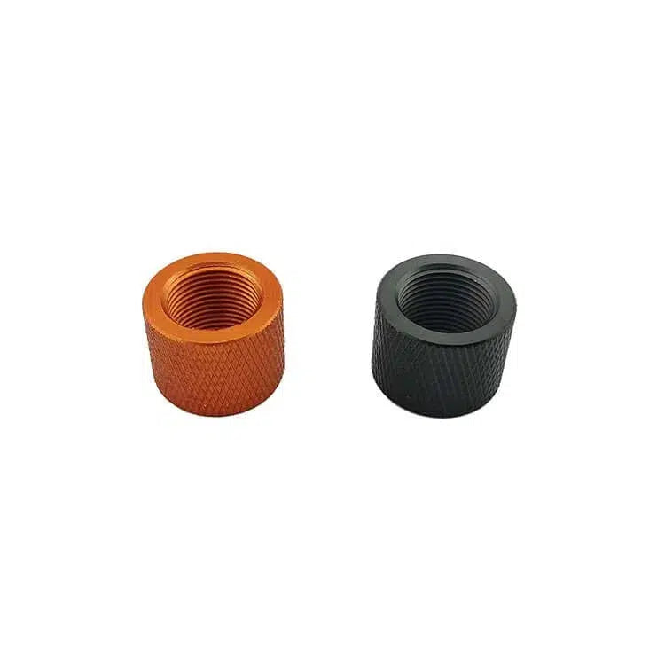 14mm CCW Metal Thread Protector Cap Black/Orange Color – m416gelblaster