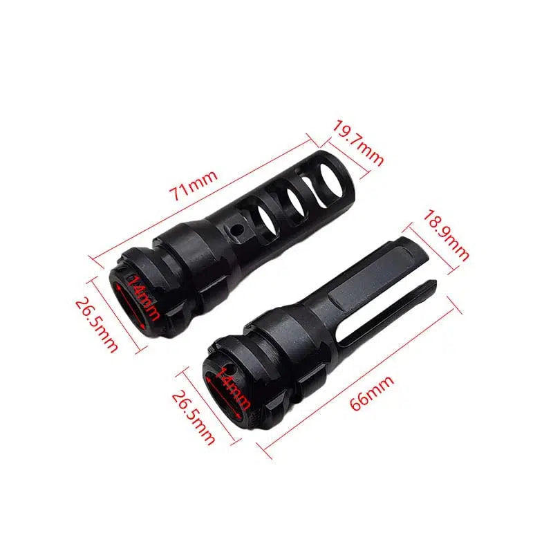 14mm Reverse Thread KeyMo Muzzle Brake or Flash Hider – m416gelblaster