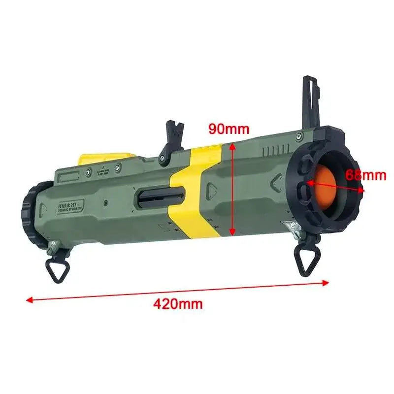 Fenrir 717 Pump Action Rocket Bazooka Launcher 3D Print Blaster-m416gelblaster-m416gelblaster