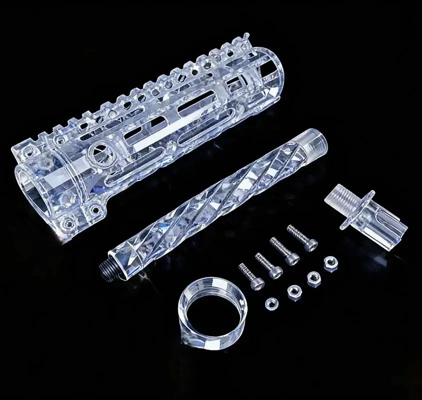 F1 Transparent Gel Blaster M-Lok Handguard-m416gelblaster-with screw and rail-7 inch-m416gelblaster