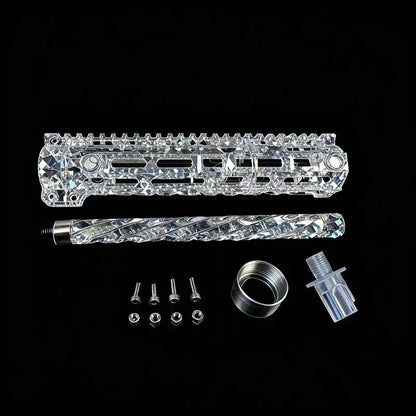 F1 Transparent Gel Blaster M-Lok Handguard-m416gelblaster-with screw and rail-10 inch-m416gelblaster