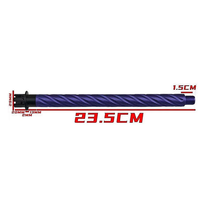 14mm CCW Threaded Spiral Metal Outer Barrel with Adapter-m416gelblaster-purple-m416gelblaster