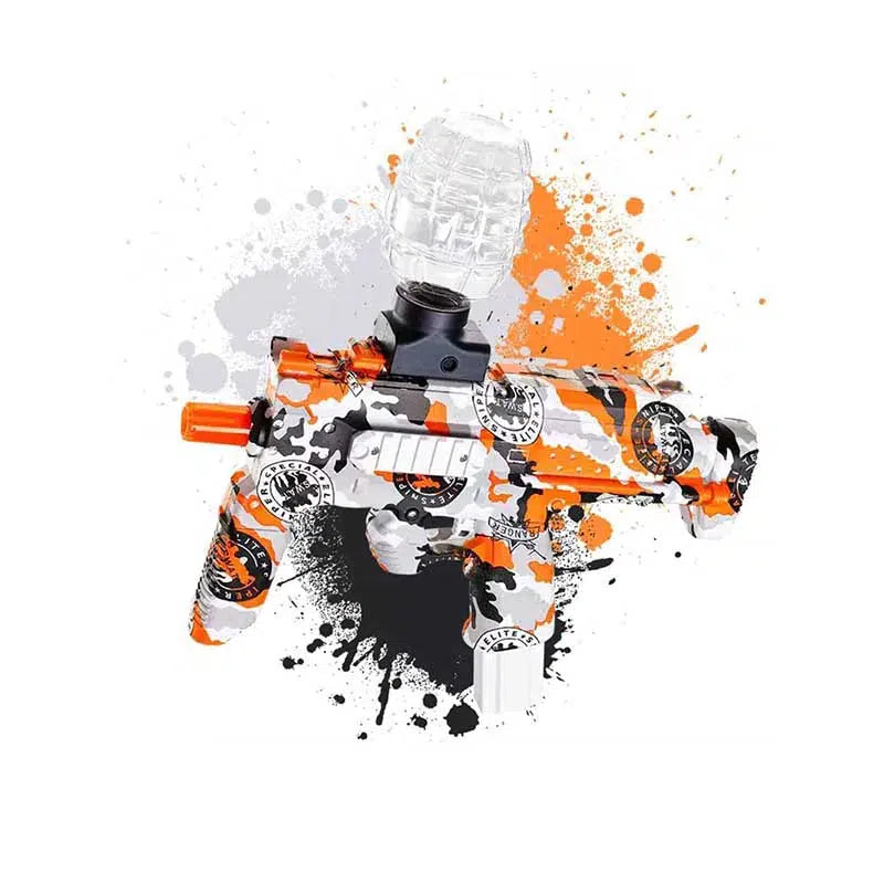 Electric Hopper-Fed MP7 Water Bead Toy Gun Shoot Gel Balls-m416gelblaster-orange-m416gelblaster