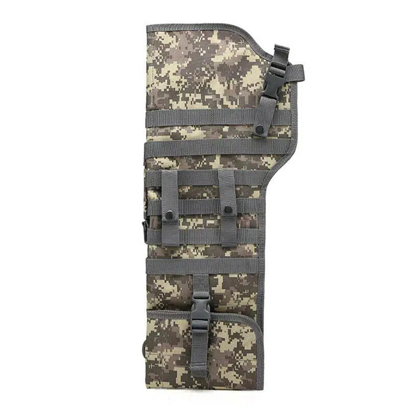 Nylon MOLLE Rifle Scabbard Case Holster Hunting Carry Bag - 600D Oxford Cloth Green