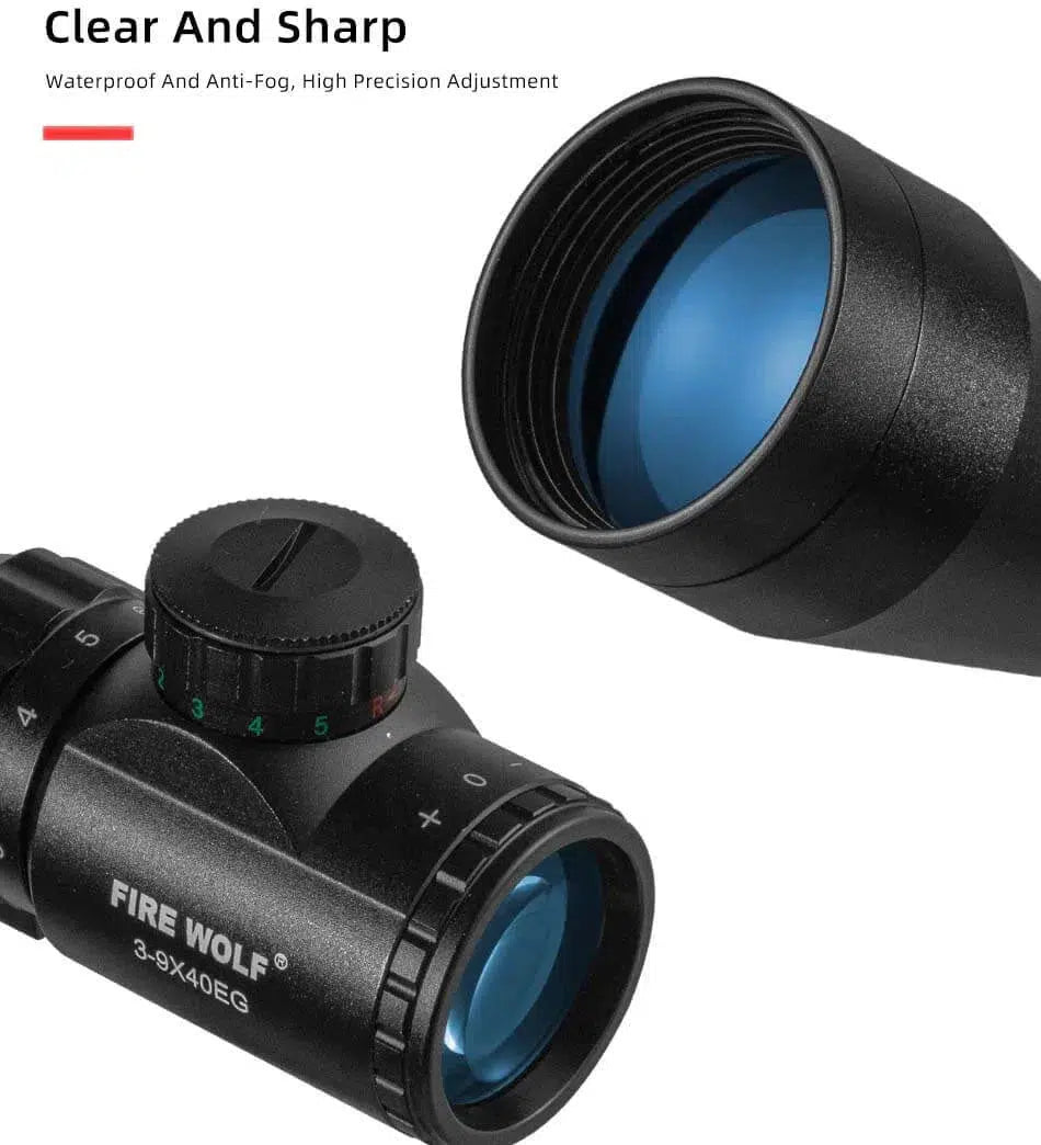 Fire Wolf 3-9x40 EG Optical Reticle Rifle Scope – m416gelblaster