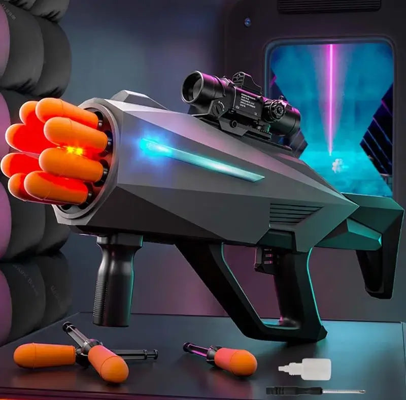 Cyberpunk 8-Shot Rocket Launcher with Mist Smoke & LED Effects-m416gelblaster-black-m416gelblaster
