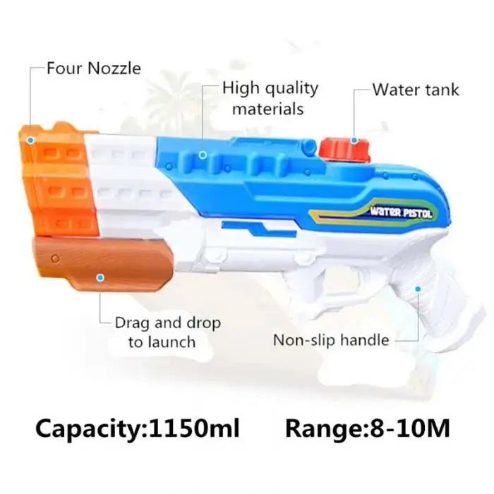 High Pressure Manual 4 Nozzle Water Blaster-m416gelblaster-m416gelblaster