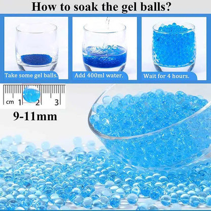 6 Packs Blue Gel Ball Water Beads 9-11mm (US Stock)-gel balls-Biu Blaster-Biu Blaster