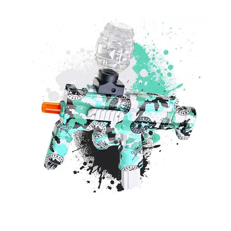 Electric Hopper-Fed MP7 Water Bead Toy Gun Shoot Gel Balls-m416gelblaster-green-m416gelblaster