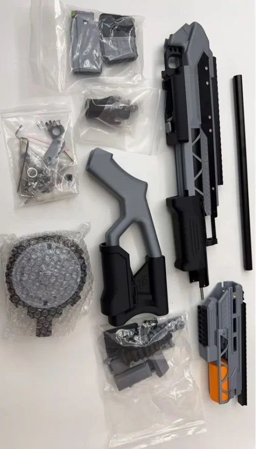 FaCai Wealth T04 Pump Action 3D Printed Nerf Shotgun Blaster-m416gelblaster-t04 (black gray)-m416gelblaster