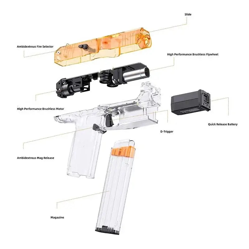 AIT Toy Lightning Flywheel Brushless Electric Foam Dart Blaster-m416gelblaster-m416gelblaster