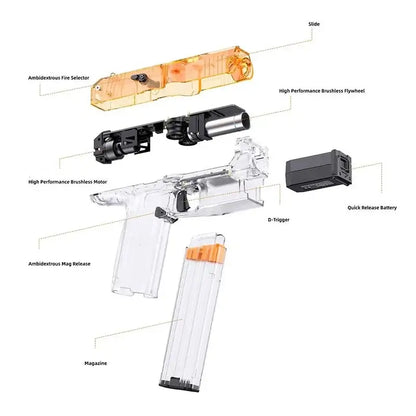 AIT Toy Lightning Flywheel Brushless Electric Foam Dart Blaster-m416gelblaster-m416gelblaster