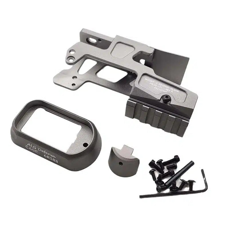ALG 6-Second Optic Scope Mount H1 RMR T1 T2 with Magwell-m416gelblaster-gray-m416gelblaster