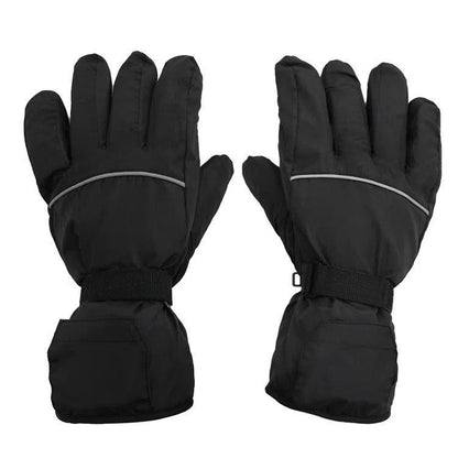 Winter Warm Gloves Motorcycle Riding glove thermostat With Battery Case type Windproof Fallproof And Heated-clothing-Biu Blaster-black-Uenel