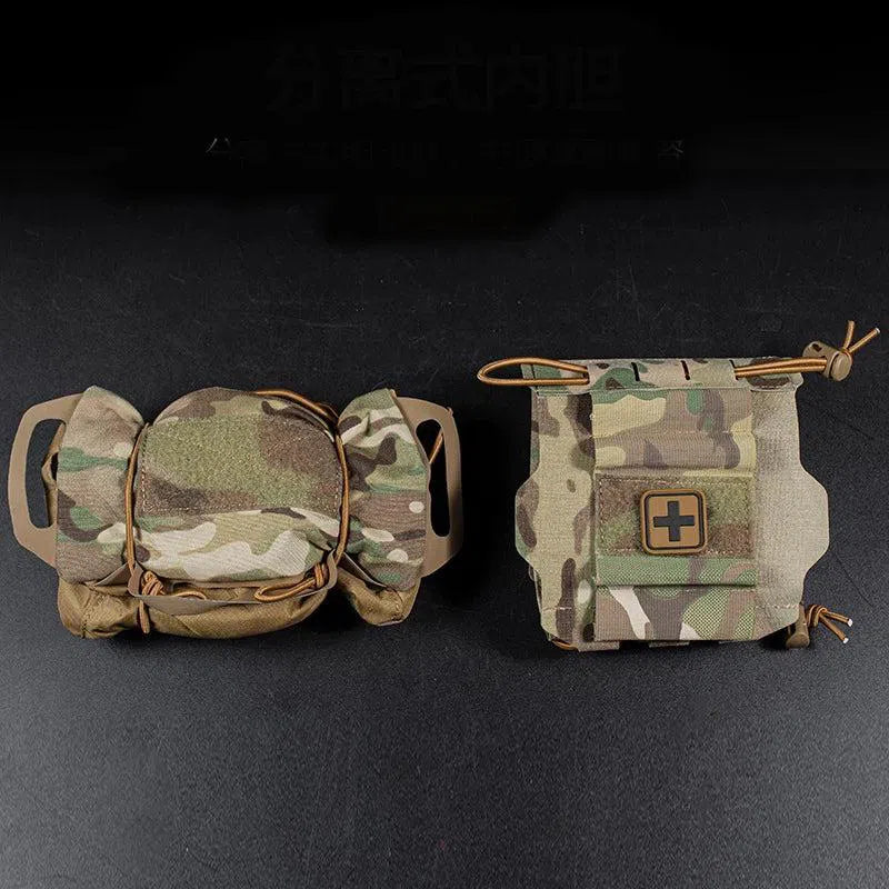 Tactical Medical First Aid Pouch Molle Two-Piece System Med Roll Carri ...