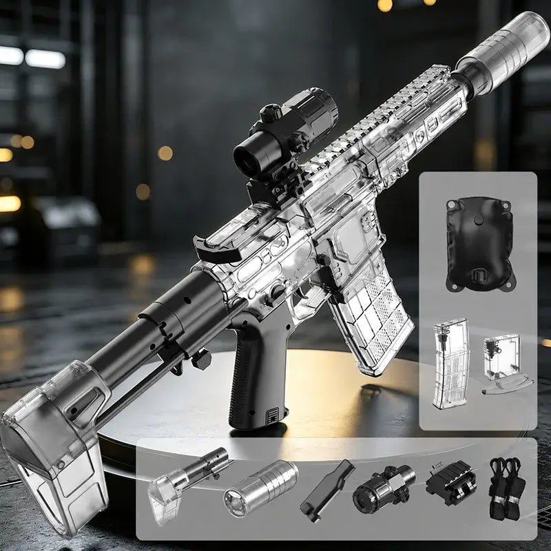 Realistic Electric SLR Blowback Transparent Water Gun Rifle-m416gelblaster-white-m416gelblaster