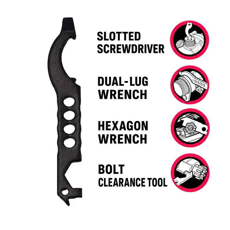 Hexagon Nut Buffer Tube Metal Mini Wrench with Slotted Tip