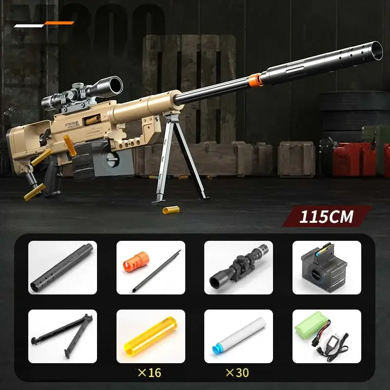 CheyTac M200 Electric Shell Ejecting Sniper Dart Gun – m416gelblaster