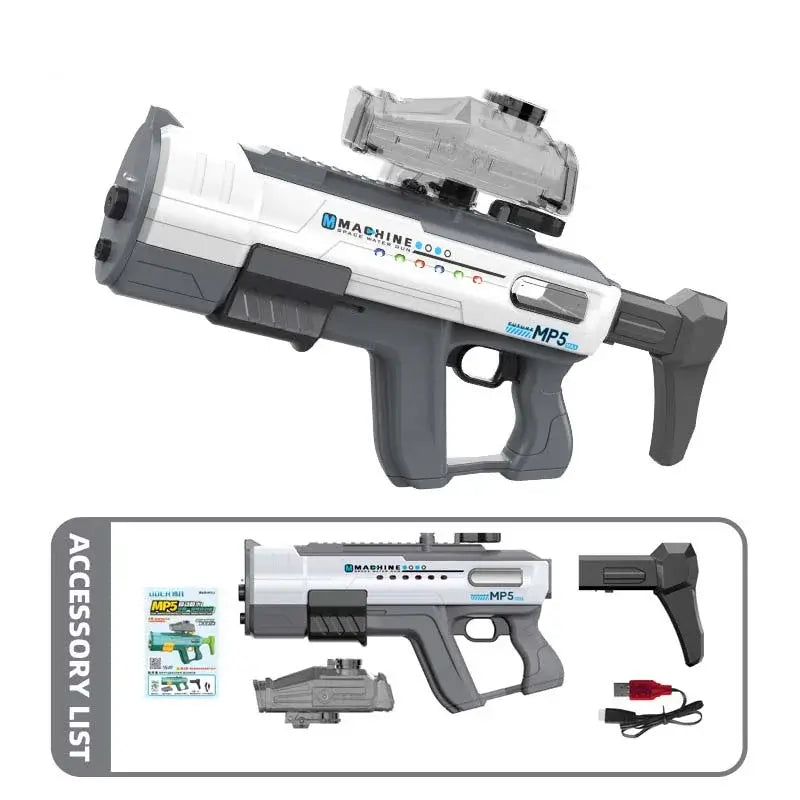 Colorful Lights MP5 Electric Dual Modes High Pressure Water Gun-m416gelblaster-gray-m416gelblaster