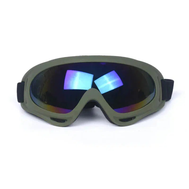 X400 Coloured Frame Hard Sports Safety Goggles-m416gelblaster-army green-m416gelblaster