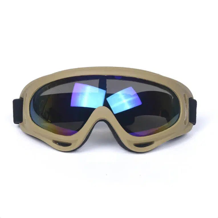 X400 Coloured Frame Hard Sports Safety Goggles-m416gelblaster-tan-m416gelblaster