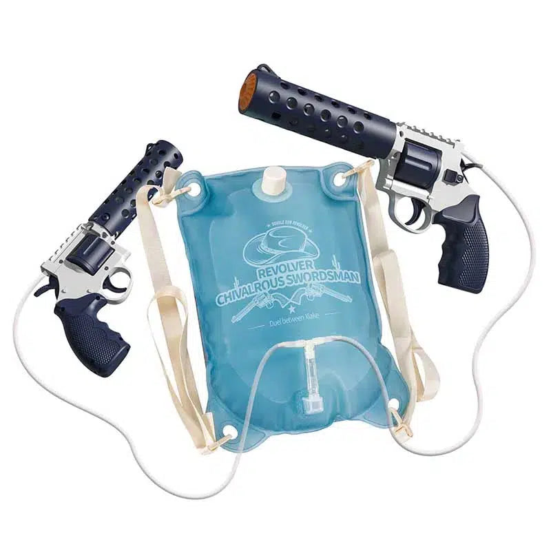 Electric Auto Backpack Revolver Water Gun Double Shot Blasters 2pcs ...