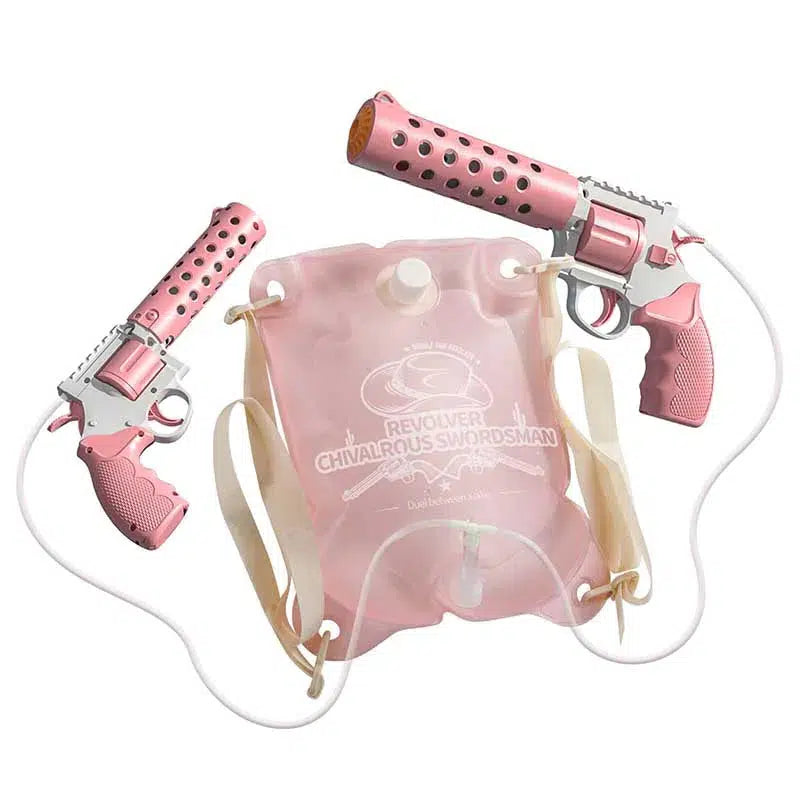 Electric Auto Backpack Revolver Water Gun Double Shot Blasters 2pcs ...