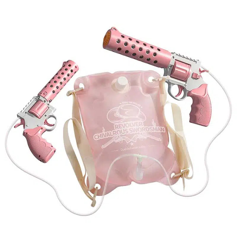 Electric Auto Backpack Revolver Water Gun Double Shot Blasters 2pcs-m416gelblaster-pink-m416gelblaster