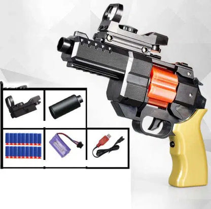 Electric Automatic 357 Revolver Dart Blaster-foam blaster-m416 gel blaster-black-m416gelblaster