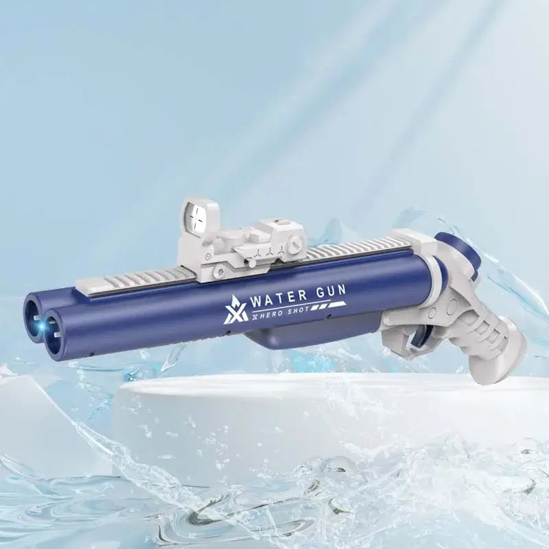Shotgun Style Electric Double Barrel Water Squirt Gun-m416gelblaster-blue-m416gelblaster