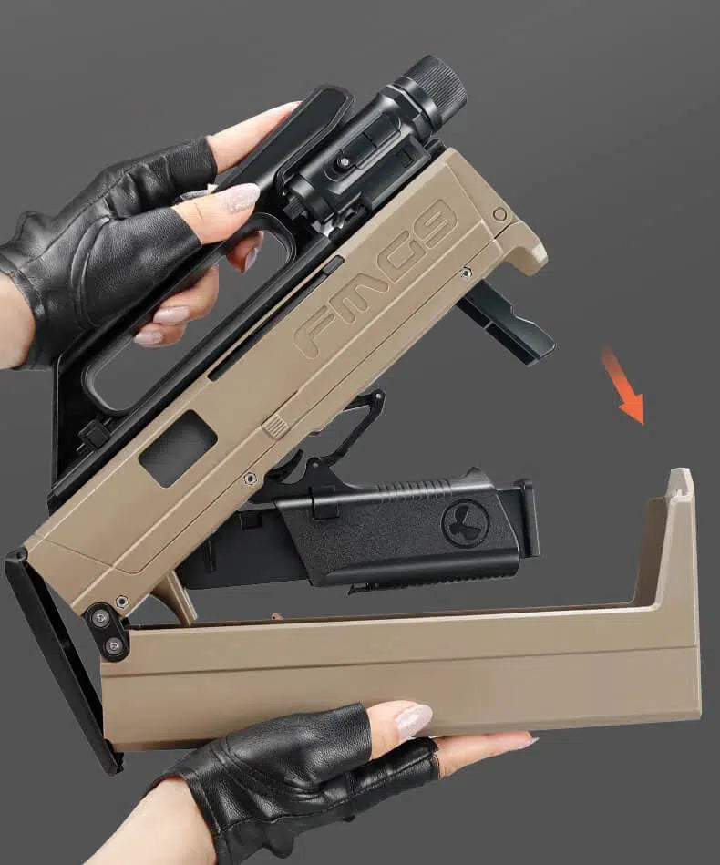 FMG-9 Shell Ejecting Plastic Folding Foam Blaster Toy – m416gelblaster