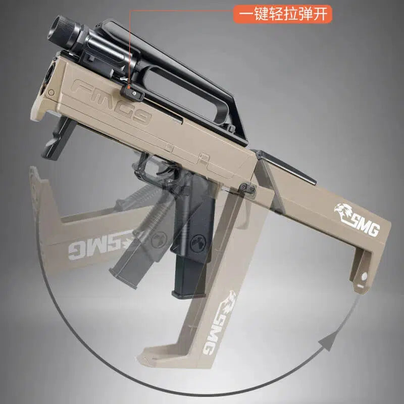 FMG-9 Shell Ejecting Plastic Folding Foam Blaster Toy – m416gelblaster