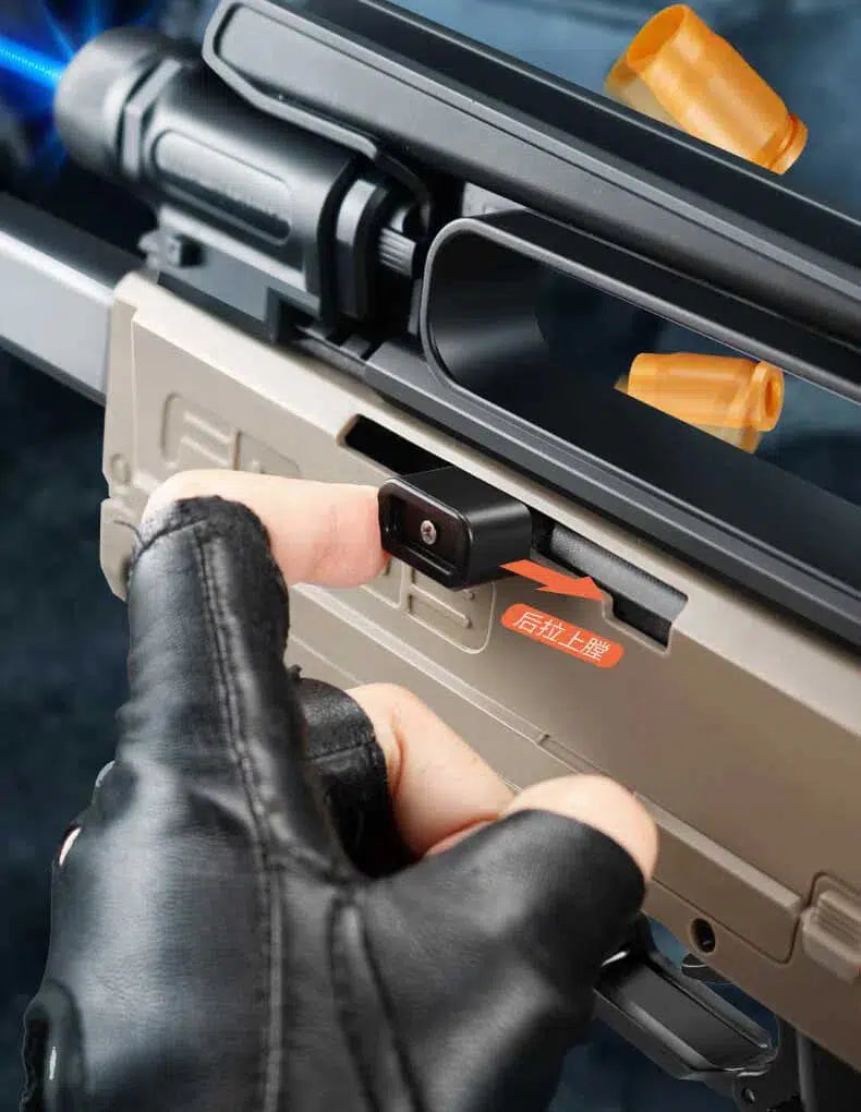 FMG-9 Shell Ejecting Plastic Folding Foam Blaster Toy – m416gelblaster